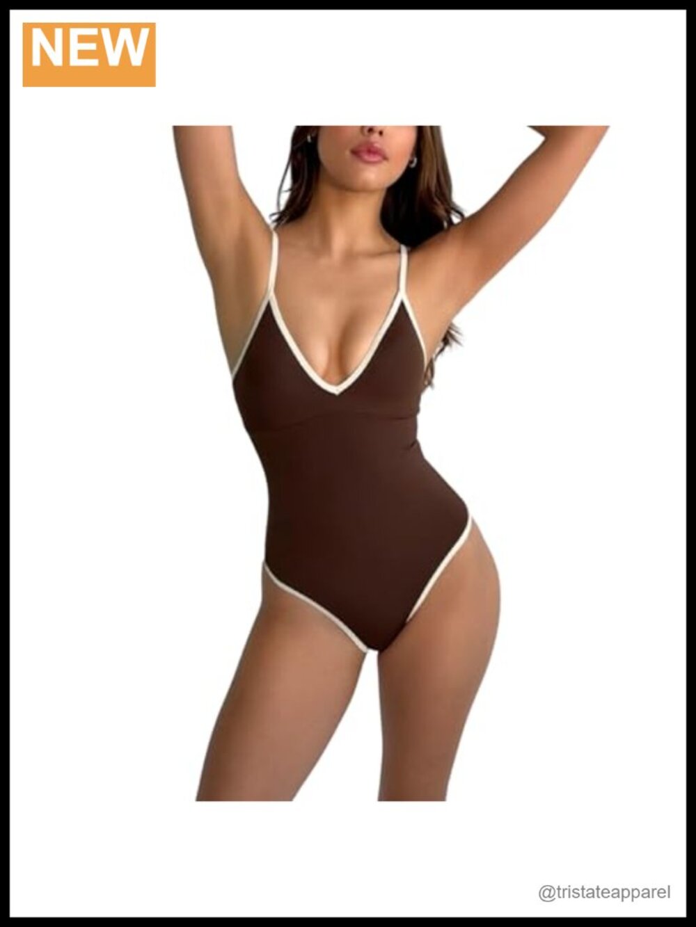 One Piece Tummy Control Shapewear Swimsuit Lace Up Back Push Up